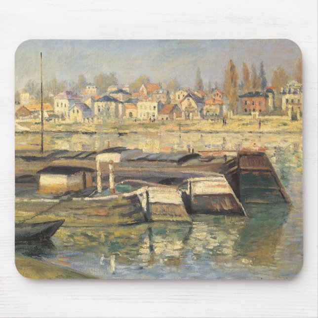 The Seine at Asnieres by Claude Monet Mouse Pad (Front)