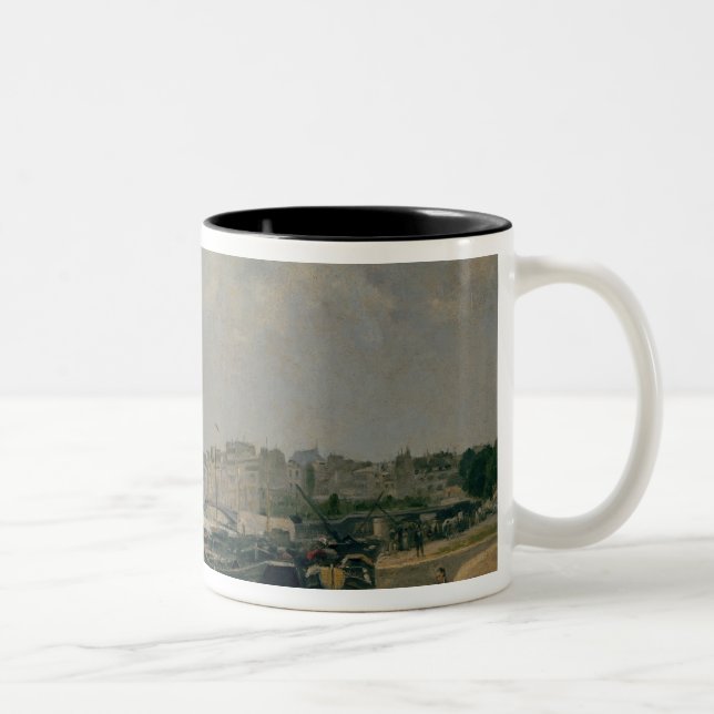 The Seine from the Quai de la Rapee Two-Tone Coffee Mug (Right)