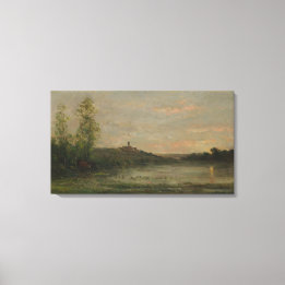 The Seine Morning Charles-François Daubigny Canvas Print