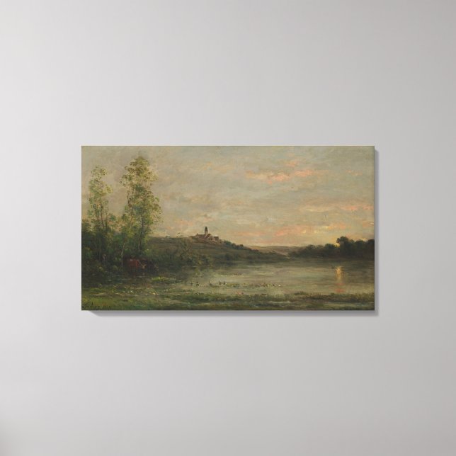 The Seine Morning Charles-François Daubigny  Canvas Print (Front)