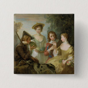 The Sense of Smell, c.1744-47 (oil on canvas) (see 2 Inch Square Button
