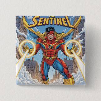 The Sentinel's 2 Inch Square Button