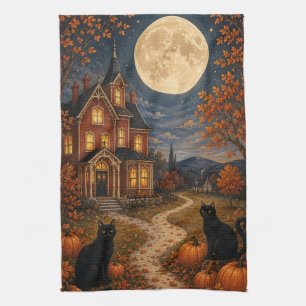 The Sentinels of Autumn Moon Kitchen Towel
