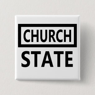 The Separation of Church and State - 1st Amendment 2 Inch Square Button