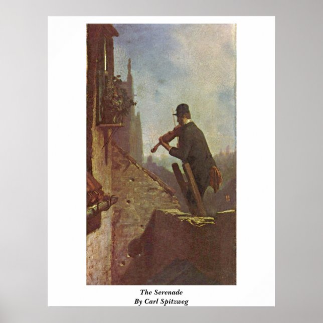 The Serenade By Carl Spitzweg Poster (Front)