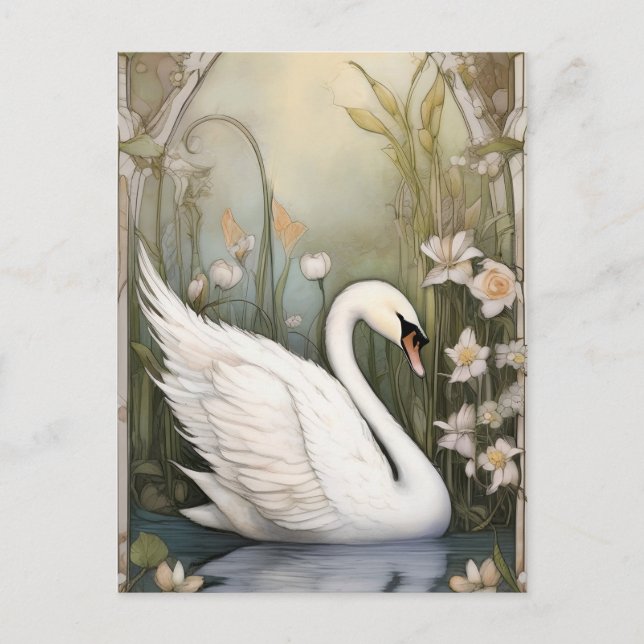 The Serene Swan Postcard (Front)