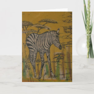 The Serengeti Spirit: Zebra Grazing in the Mara Card