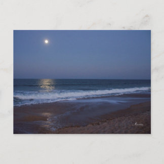 The serenity of the ocean at night, postcard