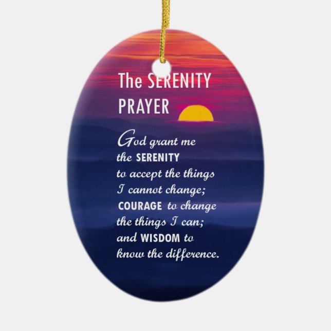 The Serenity Prayer 2 Ceramic Ornament (Front)