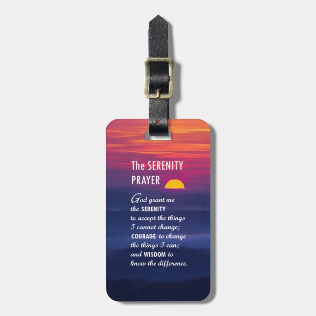 The Serenity Prayer 2 Luggage Tag (Front Vertical)