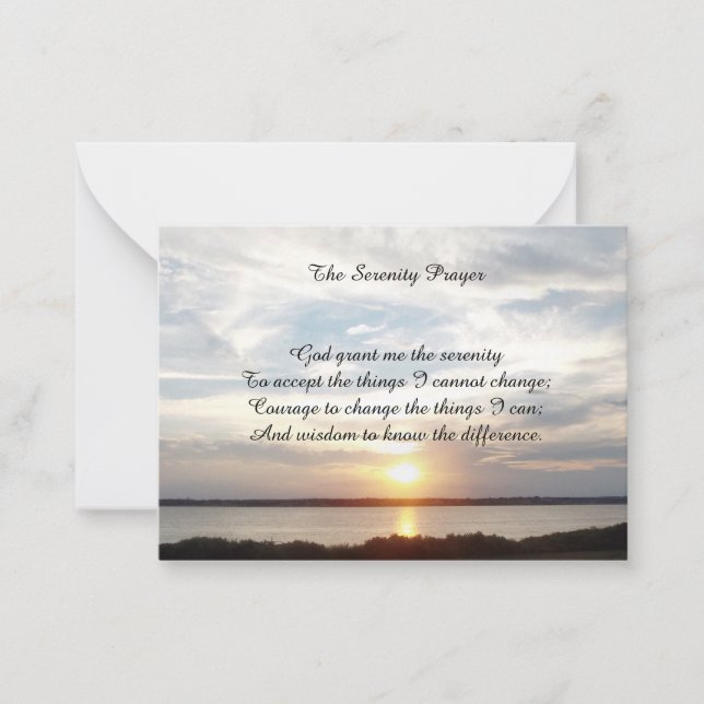 The Serenity Prayer  Card (Front)