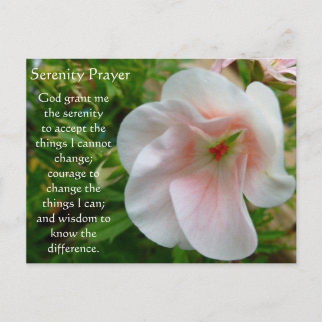 The Serenity Prayer garden postcard (Front)