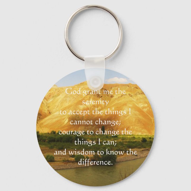 The Serenity Prayer Keychain (Front)