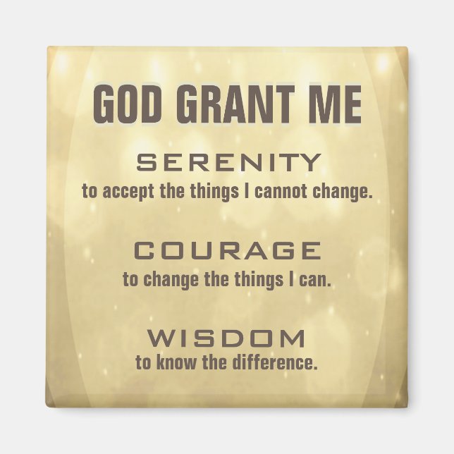 The Serenity Prayer Magnet (Front)