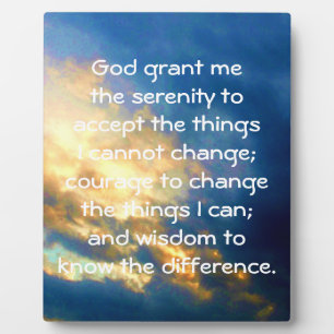The Serenity Prayer Plaque