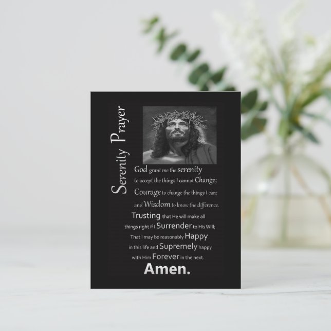 The Serenity Prayer Postcard (Standing Front)