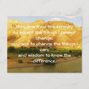 The Serenity Prayer Postcard
