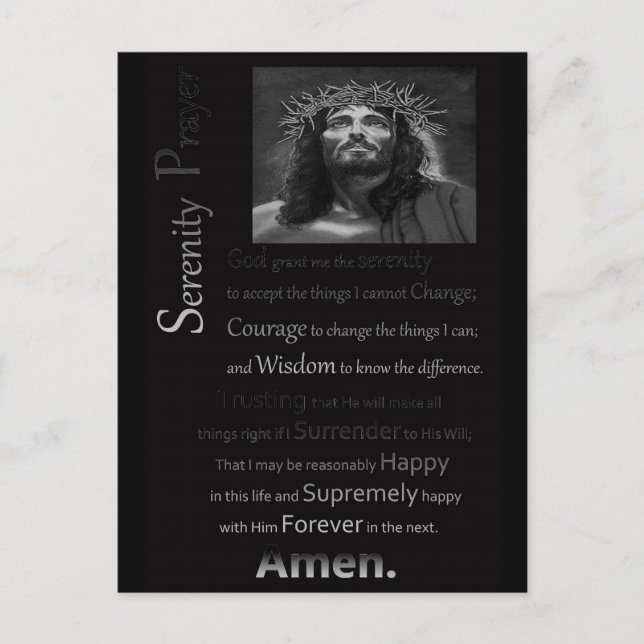 The Serenity Prayer Postcard (Front)
