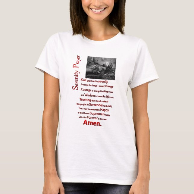 The Serenity Prayer Red Hammer T-Shirt (Front)