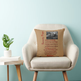 The Serenity Prayer Red Hammer Throw Pillow