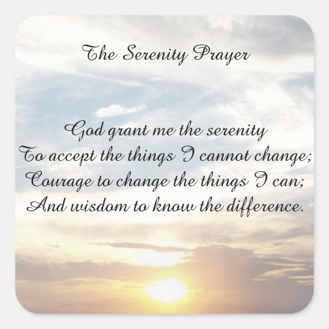 the serenity prayer stickers (Front)