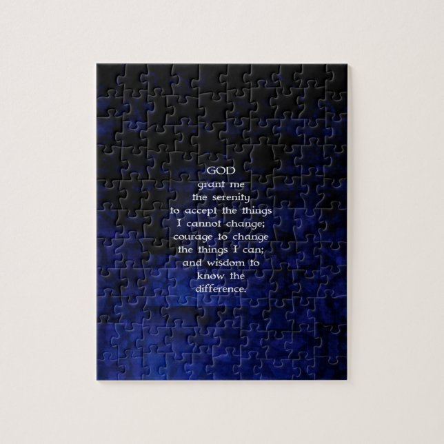 The Serenity Prayer With Blue Background Jigsaw Puzzle (Vertical)