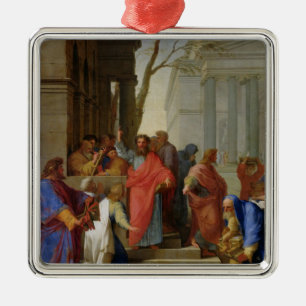 The Sermon of St. Paul at Ephesus, 1649 Metal Ornament