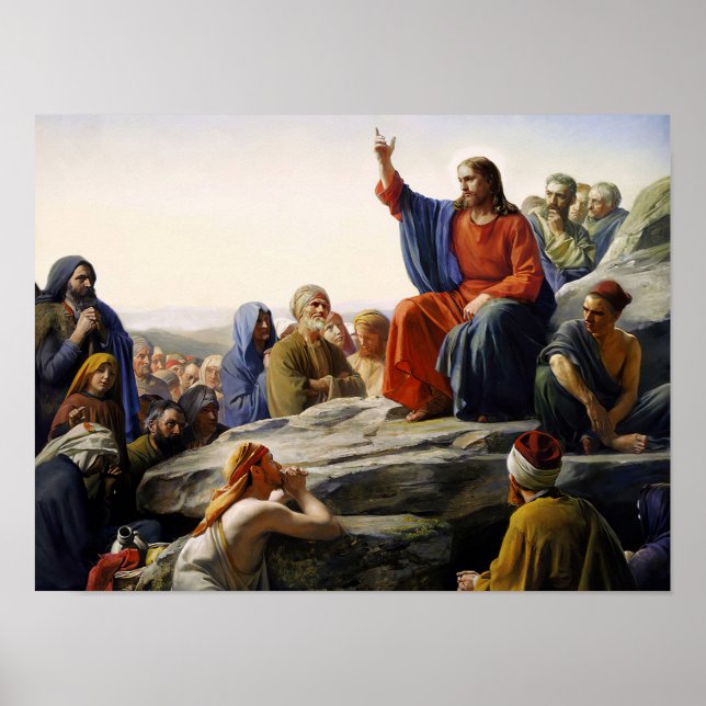 The Sermon on the Mount by Carl Bloch Print        (Front)