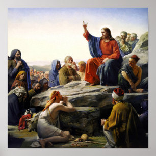 The Sermon on the Mount by Carl Bloch, Religious Poster