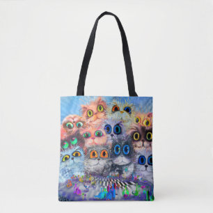 The set of cats' portraitsabstract background,acry tote bag