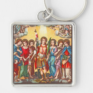 The Seven Archangels (CP 001; Chromolithograph) Keychain