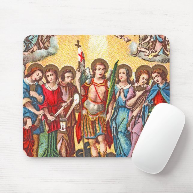 The Seven Archangels (CP 001; Chromolithograph) Mouse Pad (With Mouse)