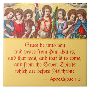 The Seven Archangels (CP 001; Chromolithograph) Tile