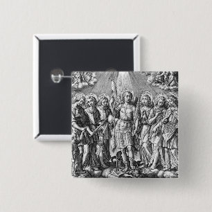 The Seven Archangels (M 034; Engraving) 2 Inch Square Button