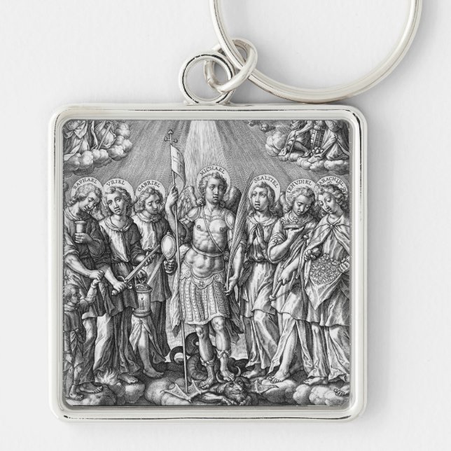 The Seven Archangels (M 034; Engraving) Keychain (Front)