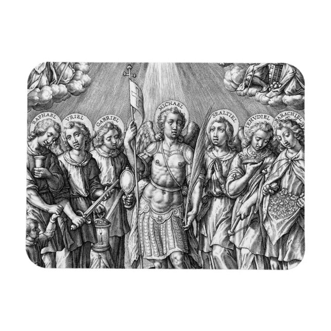 The Seven Archangels (M 034; Engraving) Magnet (Horizontal)