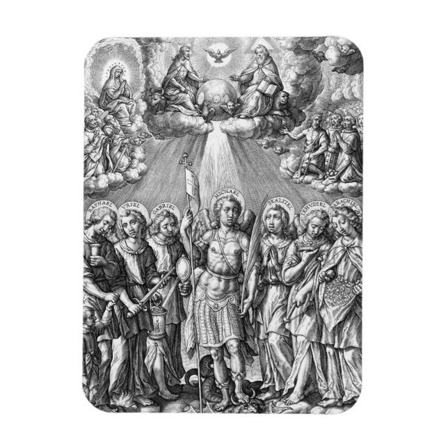 The Seven Archangels (M 034; Engraving) Magnet (Vertical)