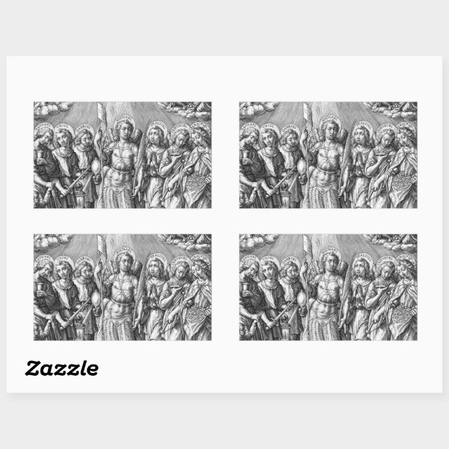 The Seven Archangels (M 034; Engraving) Sticker (Sheet)