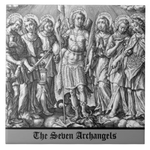 The Seven Archangels (M 034; Engraving) Tile