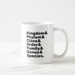The Seven Categories of Biological Taxonomy Coffee Mug