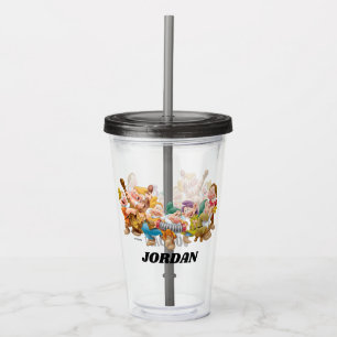 The Seven Dwarfs Group   Add Your Name Acrylic Tumbler
