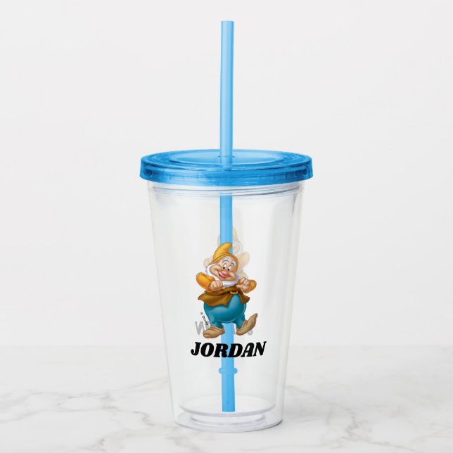 The Seven Dwarfs - Happy | Add Your Name Acrylic Tumbler (Front)