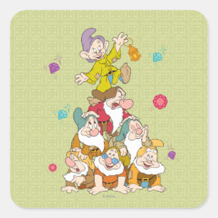 The Seven Dwarfs Pyramid Square Sticker