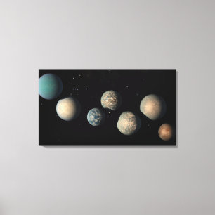 The Seven Earth-Size Planets Of Trappist-1 Canvas Print