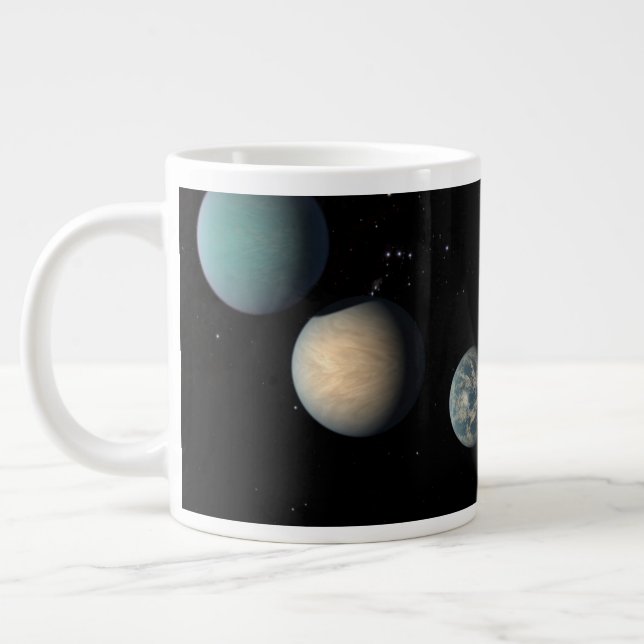 The Seven Earth-Size Planets Of Trappist-1 Large Coffee Mug (Left)