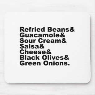 The Seven Ingredients In A Seven Layer Dip Mouse Pad