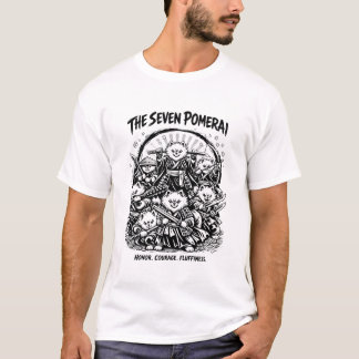 The Seven Pomerai Pomeranian Samurai Parody T-Shirt