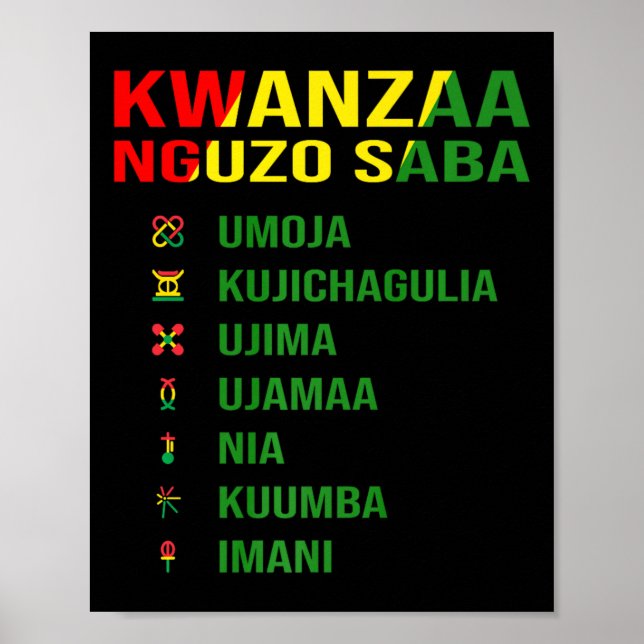 The Seven Principles Of Kwanzaa - Nguzo Saba  Poster (Front)