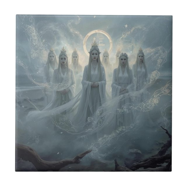 The Seven Queens of the Mist Tile (Front)