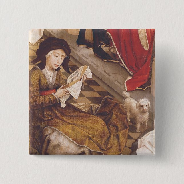 The Seven Sacraments Altarpiece 2 Inch Square Button (Front)